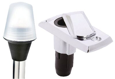 Seachoice 05571 All-Round White Stow-A-Way Light With Base: 24-1/8" High