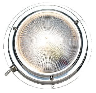 Seachoice Polished Stainless Steel Bright White Dome Light