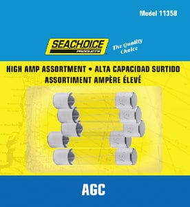 Seachoice High Amp AGC Glass Fuse Assortment: 5ea