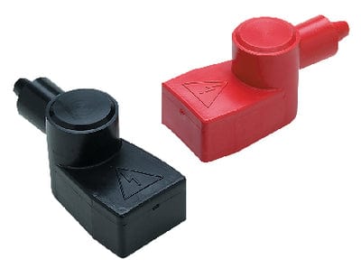 Seachoice Marine Type Battery Terminal Covers (Set Includes 1 Red and 1 Black) Fits Terminals With Wing Nut