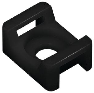 Seachoice 14193 Saddle Mount: Black: #6 Fastener: 10/pk