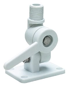 Seachoice 19500 Nylon Antenna Ratchet Mount - White - Bulk Packaging