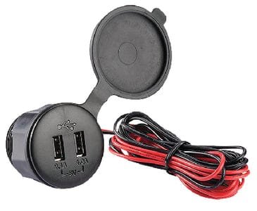 Seachoice 20001 12V Waterproof Dual Port Panel Mount USB Charger