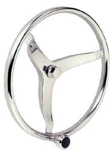 Seachoice Stainless Steel Sports Steering Wheel With Turning Knob