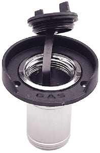 Seachoice Chrome Plated Zinc Gas Deck Fill With Cap (Strap Tether) For 1-1/2" Hose