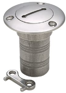 Seachoice Stainless Steel Deck Fill With Cap (Chain Tether) For 1-1/2" Hose