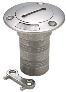 Seachoice Stainless Steel Deck Fill With Cap (Chain Tether) For 1-1/2" Hose