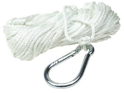 Seachoice Solid Braid Nylon Anchor Line<BR>White: 3/16" x 100'