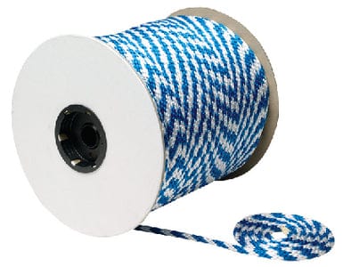 Blue/White Solid Braid MFP Multi-Purpose Spool (Derby Rope): 3/8" x 500'