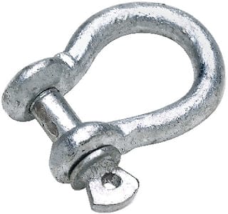 Seachoice 43051 Galvanized Anchor Shackle - 1/4": 2-Pack