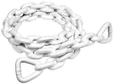 Seachoice White PVC Coated Galvanized Anchor Lead Chain 1/4" x 4'