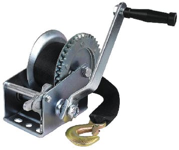 Seachoice 52161 1:000 Lb. Manual Trailer Winch: 1-Speed: 25-Ft. Strap w/Snap Hook