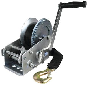 Seachoice 52251 2:000 Lb. Manual Trailer Winch: 2-Speed: 25-Ft. Strap w/Snap Hook