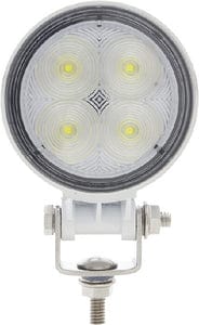 Seachoice 53004 LED Flood Beam Round Work Light: 12/24V: White Housing: 4 LEDs