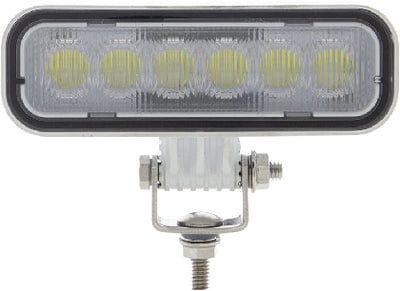 Seachoice 53008 LED Flood Beam Rectangular Work Light: 12/24V: White Housing: 6 LEDs