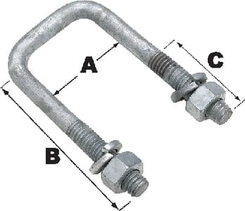 Sq U-Bolt-1 9/16X3 9/16