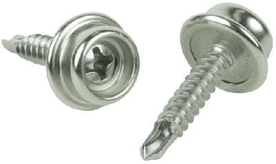 Seachoice 59387 Button Stud Self-Drilling Screw 1/2": 50/pk