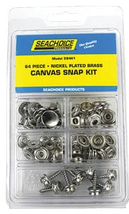 Seachoice 59441 Nickel Plated Brass Canvas Snap Kit - 64 Piece