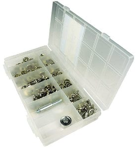 Seachoice 59444 Nickel Plated Brass Canvas Snap Kit With Tool - 144 Piece