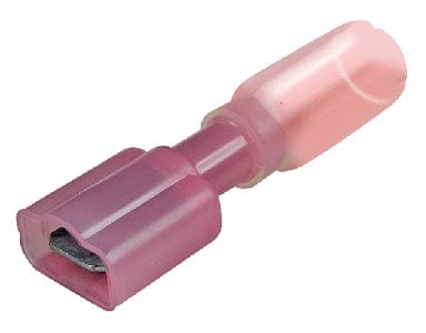 Seachoice 60281 3-to-1 Heat Shrink Insulated Quick Disconnect: 22-18 Ga.: 0.250" Male: Red: 25-Pack