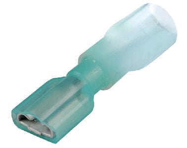 Seachoice 60291 3-to-1 Heat Shrink Insulated Quick Disconnect: 16-14 Ga.: 0.250" Female: Blue: 25-Pack