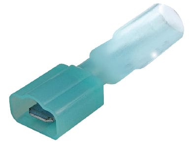 Seachoice 60303 3-to-1 Heat Shrink Insulated Quick Disconnect: 16-14 Ga.: 0.187" Male: Blue: 25-Pack