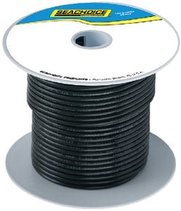 Seachoice 63006 Tinned Copper Marine Wire: 2 AWG: Black: 25'