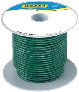 Seachoice 63068 Tinned Copper Marine Wire: 10 AWG: Green: 100'