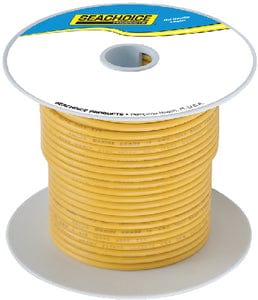 Seachoice 63144 Tinned Copper Marine Wire: 18 AWG: Yellow: 100'