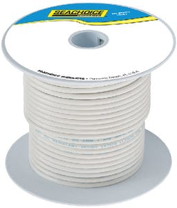 Seachoice 63146 Tinned Copper Marine Wire: 18 AWG: White: 100'