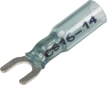 Seachoice 64036 3-To-1 Heat Shrink Spade Terminal - 16-14 Ga.: #6 Stud: 25/Bag