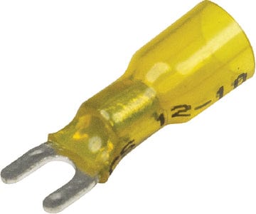 Seachoice 64043 3-To-1 Heat Shrink Spade Terminal - 12-10 Ga.: #10 Stud: 25/Bag