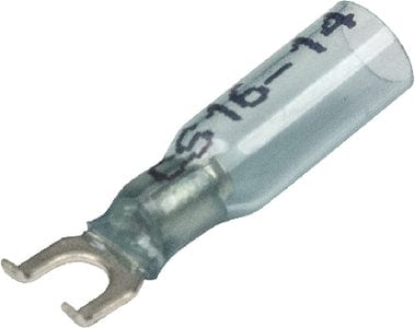 Seachoice 64056 3-To-1 Heat Shrink Spade Terminal - 16-14 Ga.: #8 Stud: 25/Bag