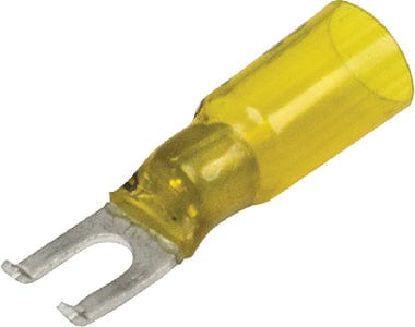 Seachoice 64059 3-To-1 Heat Shrink Spade Terminal - 12-10 Ga.: #10 Stud: 25/Bag