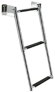 Seachoice 71221 Telescoping Transom Mount Stainless Steel 3-Step Ladder