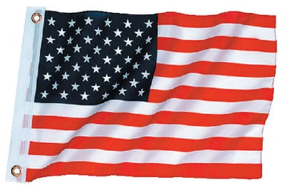 Seachoice 78201 12" x 18" Nylon Print Dyed U.S. Flag (Restricted from sale into MN)