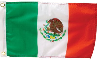 Seachoice 78271 12" x 18" Nylon Print Dyed Mexico Flag