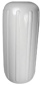 Seachoice 79111 Center Hole Ribbed Fender: White: 6" x 15"