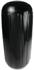 Seachoice 79141 Center Hole Ribbed Fender: Black: 6" x 15"