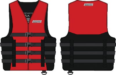 Seachoice 85383 Ski Vest - 4 Belt<BR>Red: S/M