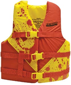 Seachoice 86170 Deluxe General Purpose Life Vest<BR>Red/Yellow: Youth