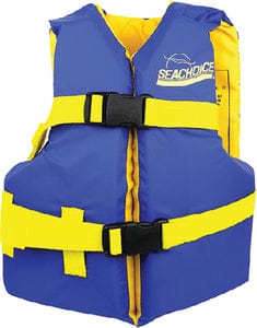 Seachoice 86180 Deluxe General Purpose Life Vest <BR>Blue/Yellow: Youth