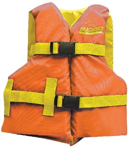 Seachoice 86190 Deluxe General Purpose Life Vest<BR>Orange/Yellow: Youth