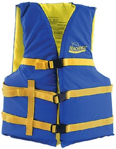 Seachoice 86220 Deluxe General Purpose Life Vest<BR>Blue/Yellow: Adult Universal