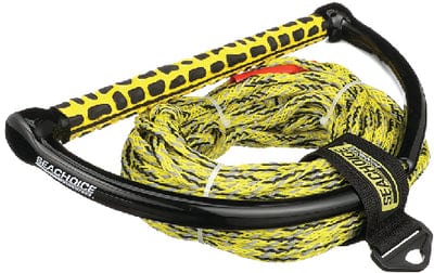 Seachoice 86726 5-Section Wakeboard Reflective Rope: 75': 15" Handle with Textured EVA Grip