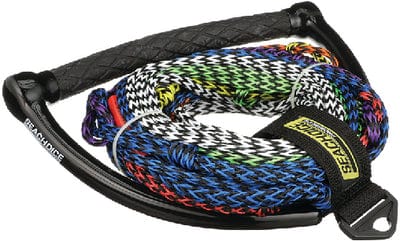 Seachoice 86763 8-Section Water Ski or Wakeboard Rope: 75': 13" Handle with Textured Rubber Grip