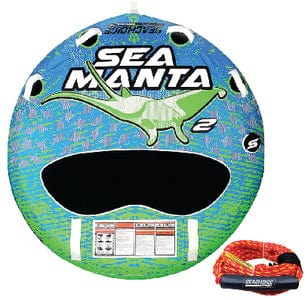 Seachoice 86923 Sea-Manta Deck Tube w/Tow Rope: 1-2 Rider