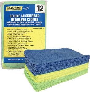 Seachoice 90014 Deluxe Microfiber Detailing 16" x 16" Cloths: 12-ct. Pack