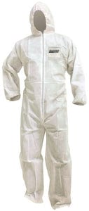 Seachoice 93117 Poly Disposable Coverall With Hood: Large