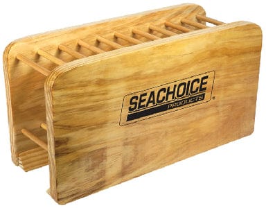 Seachoice 50-OARRACK 10-Oar Wood Rack: Natural Finish